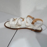 Women's Casual Flat Cross Strap Roman Sandals 75135600C