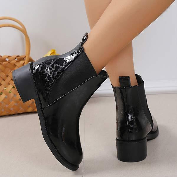 Women's Short Shaft Chunky Heel Fashion Boots 60027949C