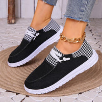 Women's Patchwork Lace-Up Casual Canvas Shoes 90736402S