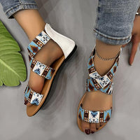 Women's Casual Ethnic Flat Roman Sandals 02308891S