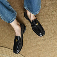 Women's Vintage Slip-On Square Toe Flat Loafers 00350746S