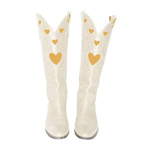 Women'S Heart Mid Heel Fashion Boots 77323425C_Shoes