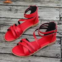 Women's Fashionable Double Buckle Flat Sandals 53415351S
