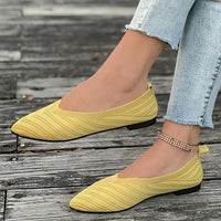 Women's Casual Pointed Toe Knitted Flats 61446878S