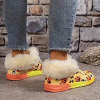 Women's Casual Halloween Christmas Printed Plush Snow Boots 76915510S