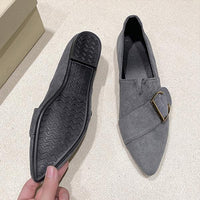 Women's Casual Metal Decorated Pointed Toe Flats 64552286S