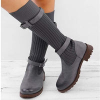 Women'S Round Toe Woolen Boots 42333029C