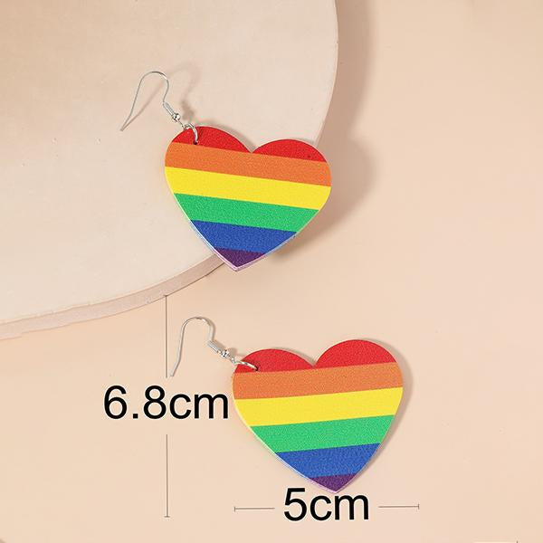 Lovely Personality Heart Rainbow Earrings 48955468C