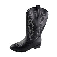 Women's Embroidered Mid-Calf Western Rider Boots 51773912C