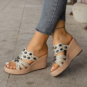 Women's Wedge Heel Rhinestone Sandals 00862719C
