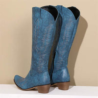 Women'S Vintage Chunky Heel Cowboy Boots 64875763C
