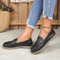 Women's Casual Metal Decorated Flat Loafers 59346098S
