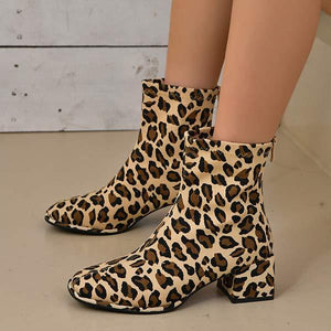 Women's Leopard Print Ankle Boots 27505460C