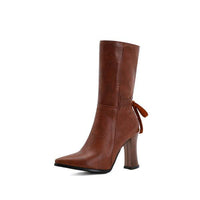 Women's Fashionable High Heel Mid-Calf Boots 65835732C