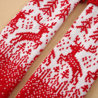 Women's Christmas Elk Pattern Knitted Stockings 81682379S