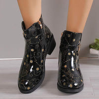 Women's Short Shaft Chunky Heel Fashion Boots 87137798C