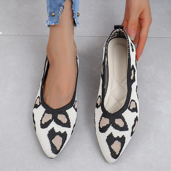 Women's Casual Pointed Toe Flyweave Flat Shoes 11732286S