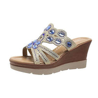 Women's Wedge Heel Rhinestone Sandals 00862719C
