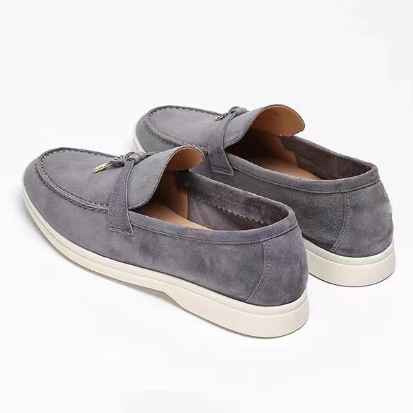 Women's Vintage Suede Flat Slip-on Loafers 33140329C