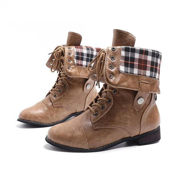 Women's Casual Retro Lace-Up Martin Boots 57516791S
