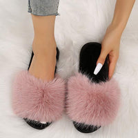 Women's Lightweight Comfortable Fur Slippers 89872866C