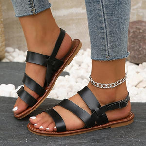 Women's Fashion Casual Buckled Flat Sandals 63998330S