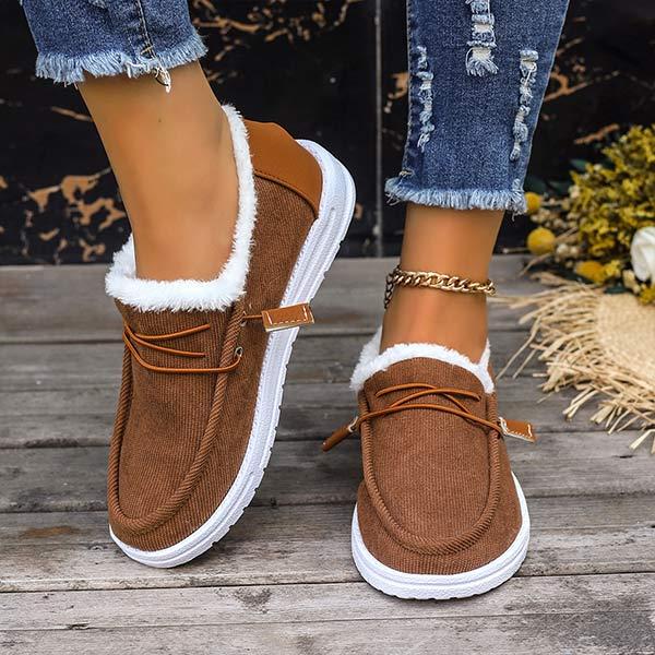 Women's Plush-Lined Thickened Insulated Cotton Shoes 27502642C