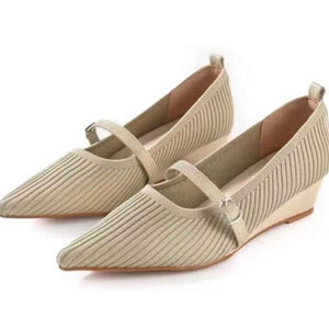 Women's Pointed-toe Fashion Shallow-mouth Wedge Heel Shoes 25834990C