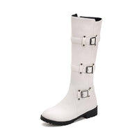 Women's Casual Daily Belt Buckle Knee Boots 74056174S
