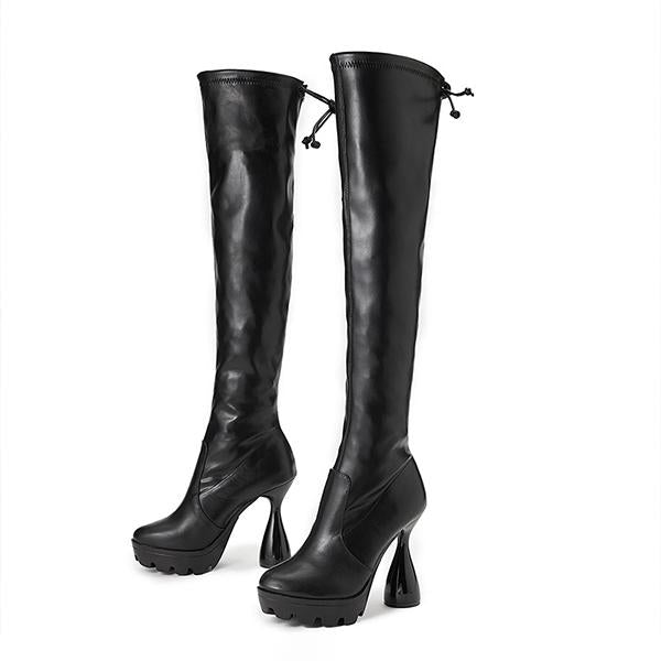 Women's Personalized Thick High Heel Knight Boots 26826934C