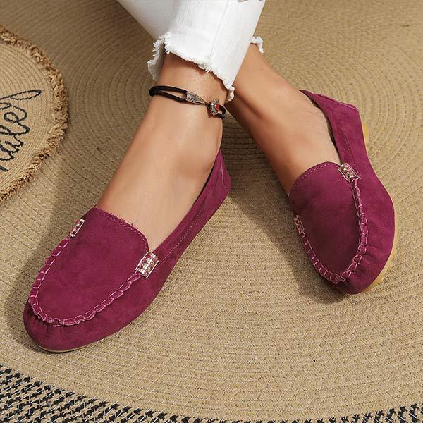 Women's Flat Suede Shallow Mouth Single Shoes 56559478C
