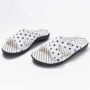 Women's One-Strap Polka Dot Open-Toe Casual Slide Sandals 80396305C