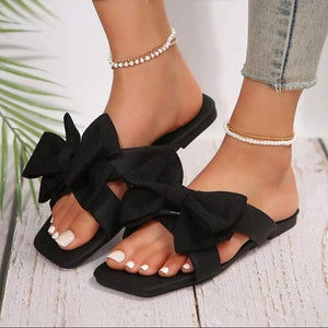 Women's Bow Flat Sandals 80960483C