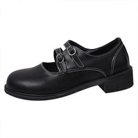 Women's Retro Buckle Block Heel Mary Jane Shoes 12606807S