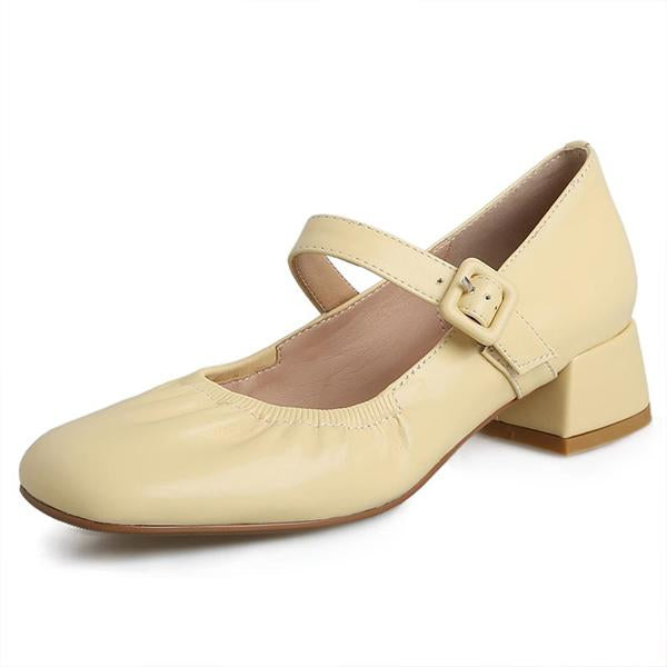 Women's Vintage Square Toe Pump Mary Jane Shoes 61074012C
