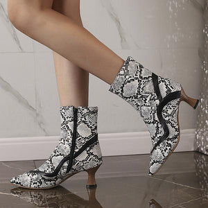 Women's Stylish Elegant Kitten Heel Ankle Boots 08779267S