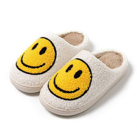 Smiley Face Cotton Slippers with Toe Coverage, Home Anti-Slip Cotton Slippers 22831980C