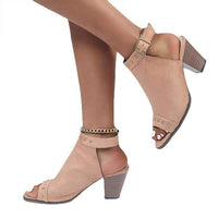 Women's High Heel Peep-Toe Vintage Sandals 39543635C
