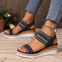 Women's Casual Wedge Platform Elastic Sandals 88194218S