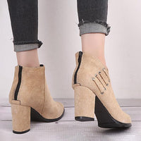Women's Fashion Suede Pointed Toe Booties 57365168S