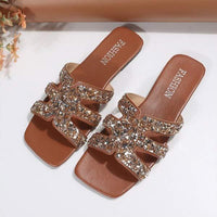 Women's Rhinestone Embellished Open-Toe Sandals 08595142C