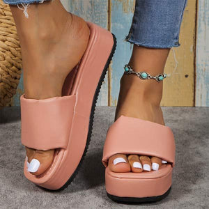 Women's Candy Color Thick-Soled Casual Sandals 30850777C