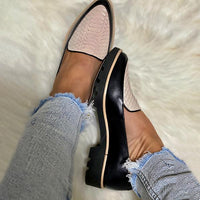 Women's Casual Color Block Pointed Toe Loafers 29569148S