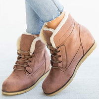 Women's Suede Lace-Up Short Boots 40439328C