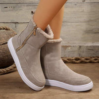 Women's Flat Heel Round-Toe Insulated Snow Boots 98281544C