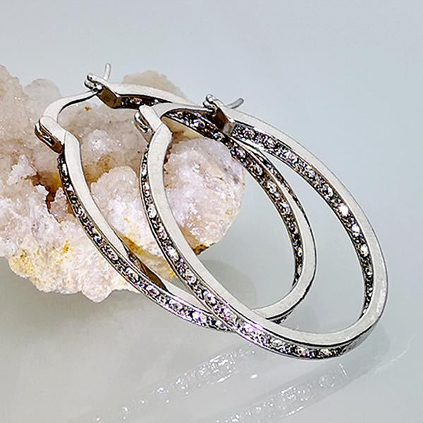 Stylish Rhinestone Embellished Earrings 47573790C