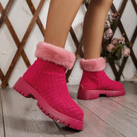 Women's Casual Fur Collar Thick Soled Martin Boots 04283338S