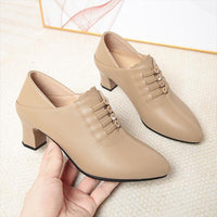 Women's Casual Rhinestone Block Heel Soft Sole Shoes 27454433S
