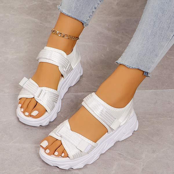 Women's Peep-Toe Sandals with Sporty Vibes 65862756C