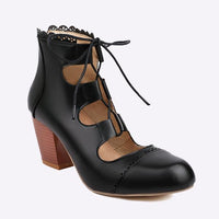 Women's Elegant Hollow Carved Short Sandals Boots 18368604C